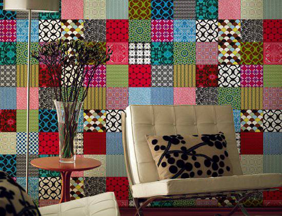 vivadecora patchwork azulejo tecido para decoração