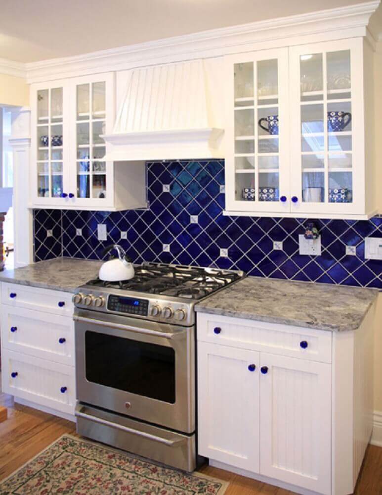 azulejo para cozinha azul