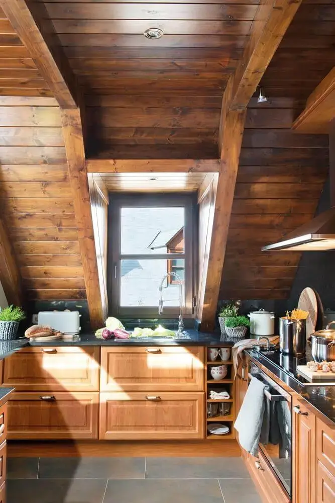 cozinha rústica de madeira