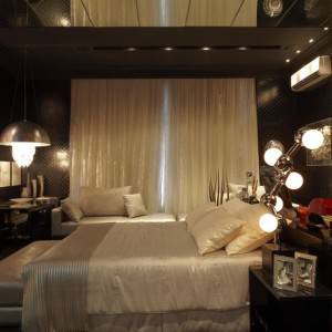 quartos de casal decorados com com iluminação