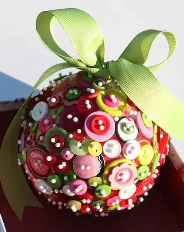 bolas de natal botões colorido buttons-christmas-ball