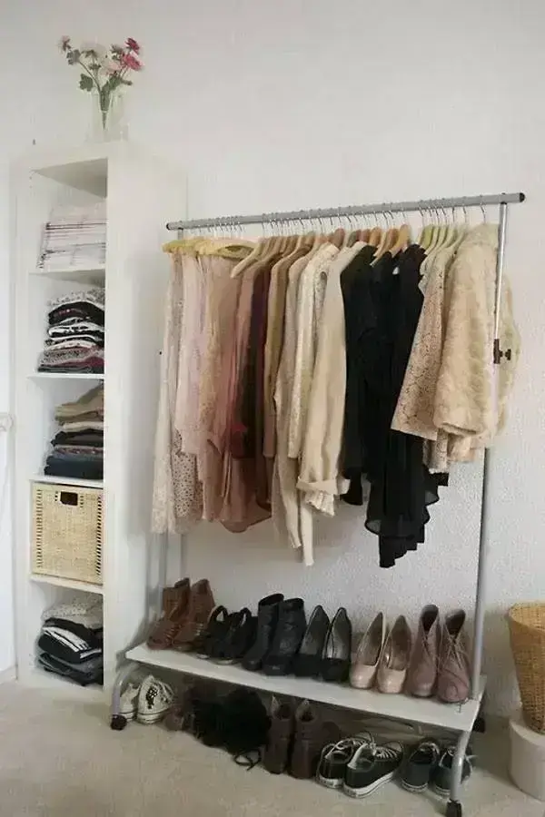 armários-improvisados para closet pequeno