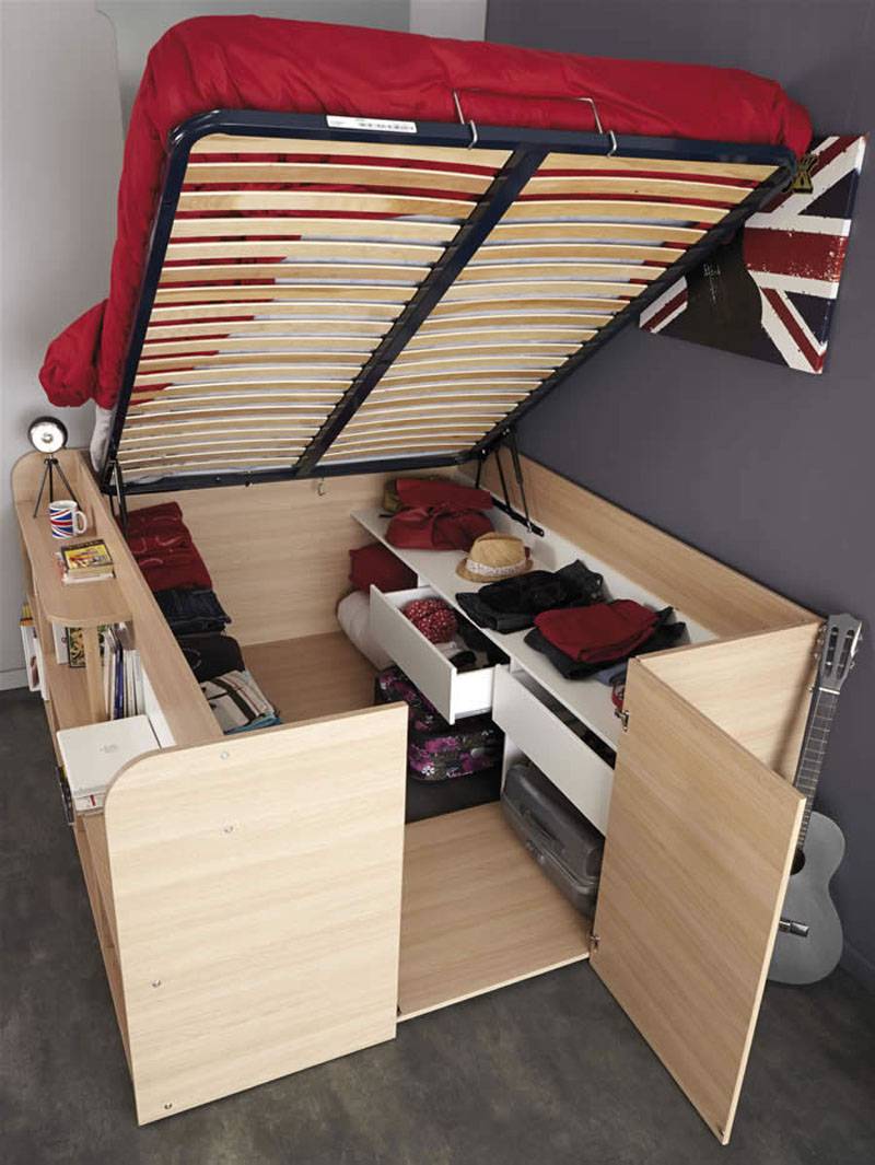 cama multiuso com closet pequeno