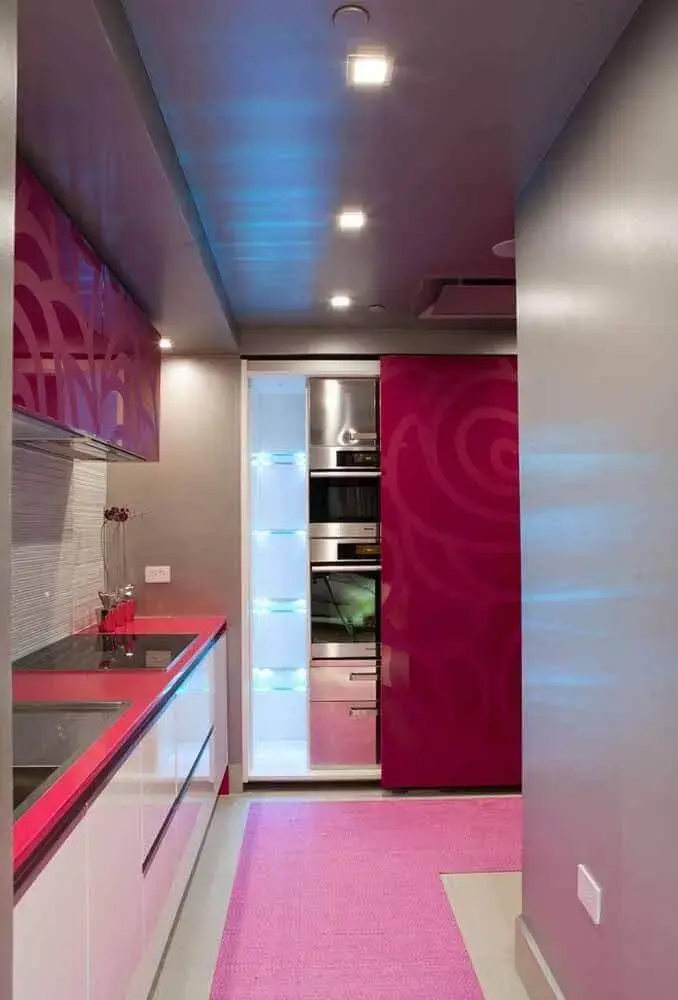 decoração cozinha cor de rosa Foto Pinterest