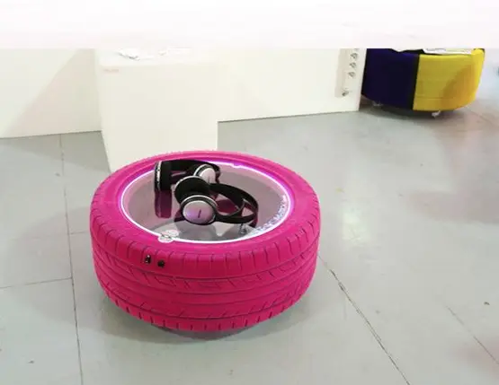 pneu mesinha Decoração com Reciclagem