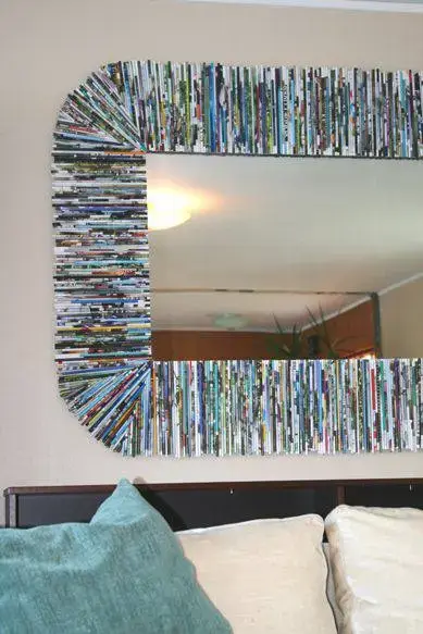 mirror- decoração artesanato com jornal