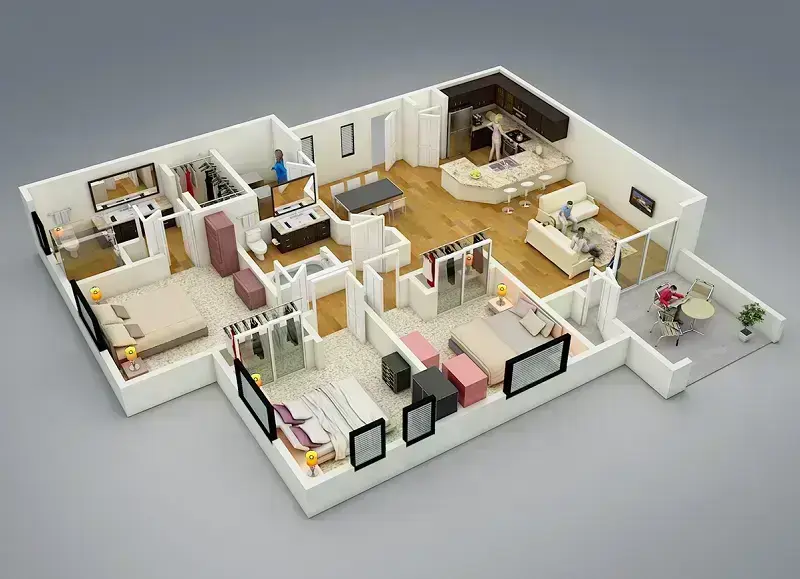 contoh desain interior apartemen type studio