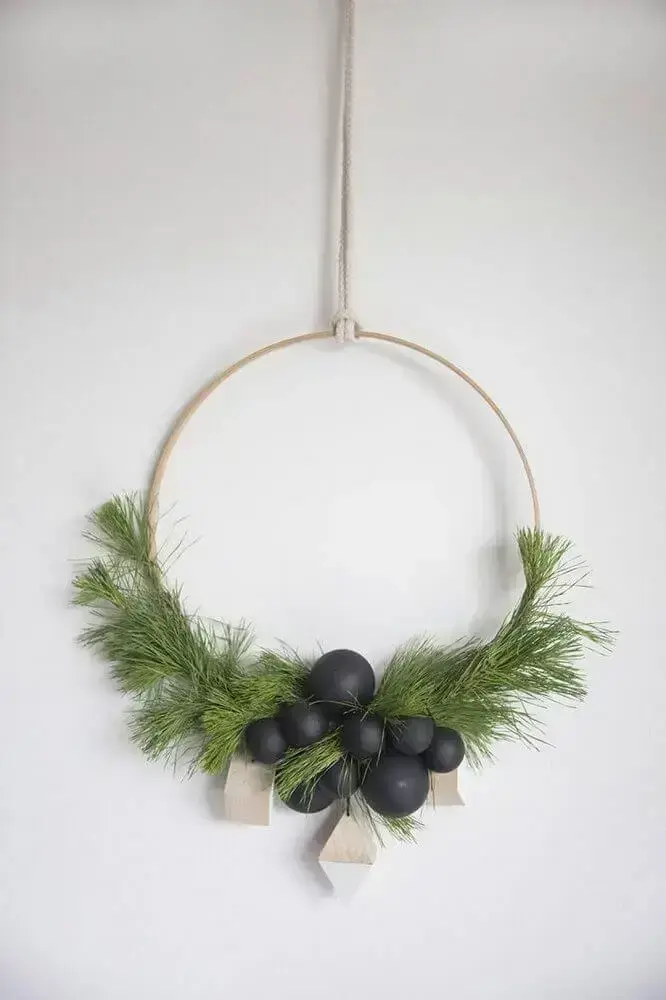 Linda guirlanda para decoração minimalista nesse natal