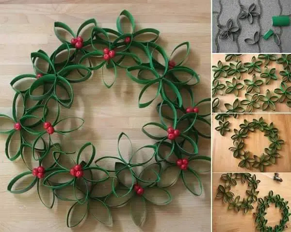 DIY- Decoração de Natal guirlanda de papelão