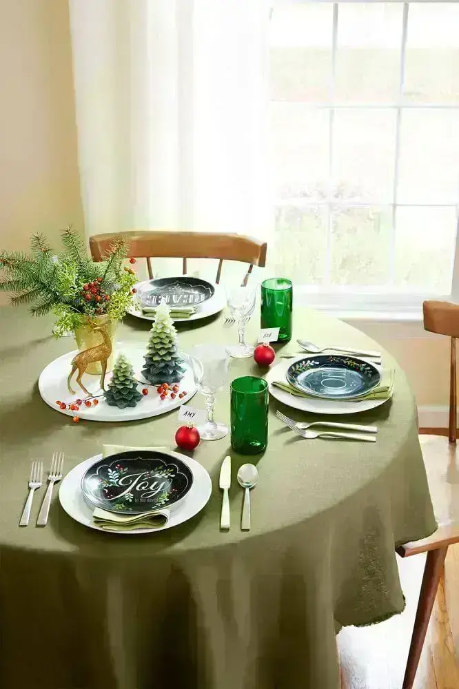 Decoração-de-Natal-para-a-ceia-de-jantar-mesa-posta