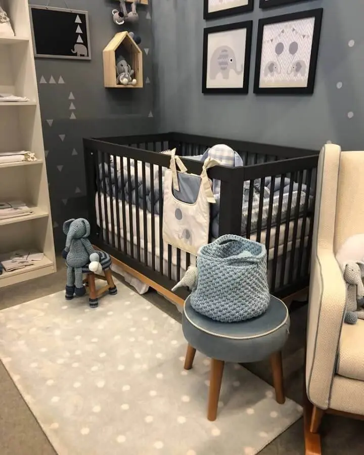 decoração moderna com tapete pequeno para quarto de bebê Foto Pinterest