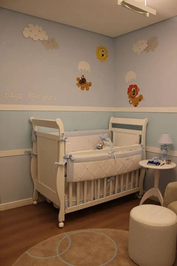 adesivos para quarto de bebê azul e branco Foto Helaine Goes Pinterich