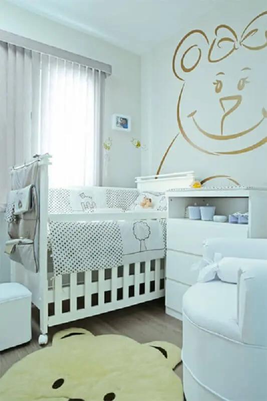 adesivos para quarto de bebê todo branco Foto Dicas de Decoração