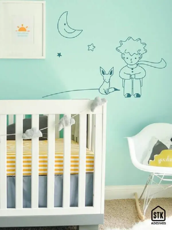 decoração clean com adesivos para quarto de bebê Foto STK Adesivos