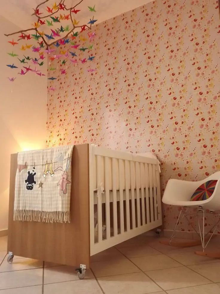 decoração com origami quarto bebe