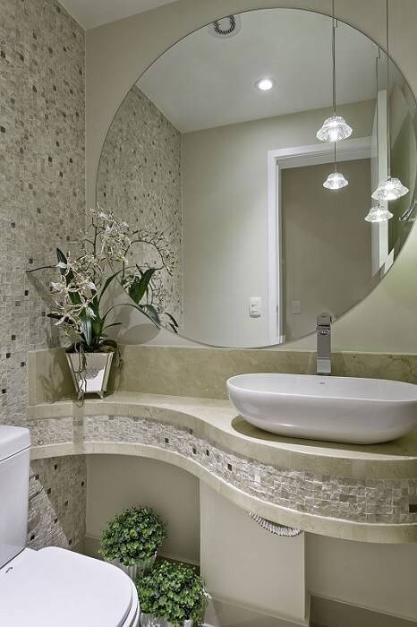 marmore banheiro pia com bancada iara kilaris 136854