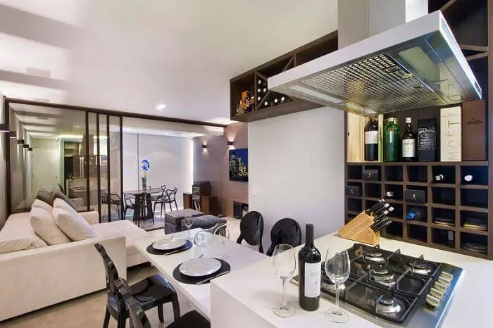 Apartamentos pequenos cozinha integrada Gerson Dutra de Sá e Ana Lucia Salama