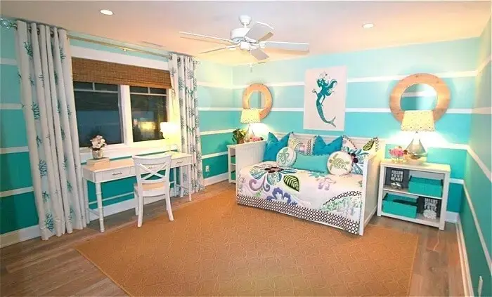 Forme uma linda composição em tons de azul na decoração do quarto infantil