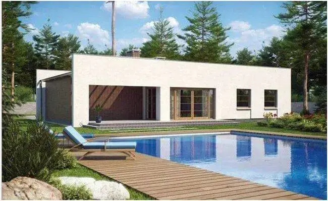 casas pré moldadas com piscina