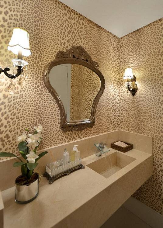 espelho para banheiro lavabo leopardo tani bittencourt 7818