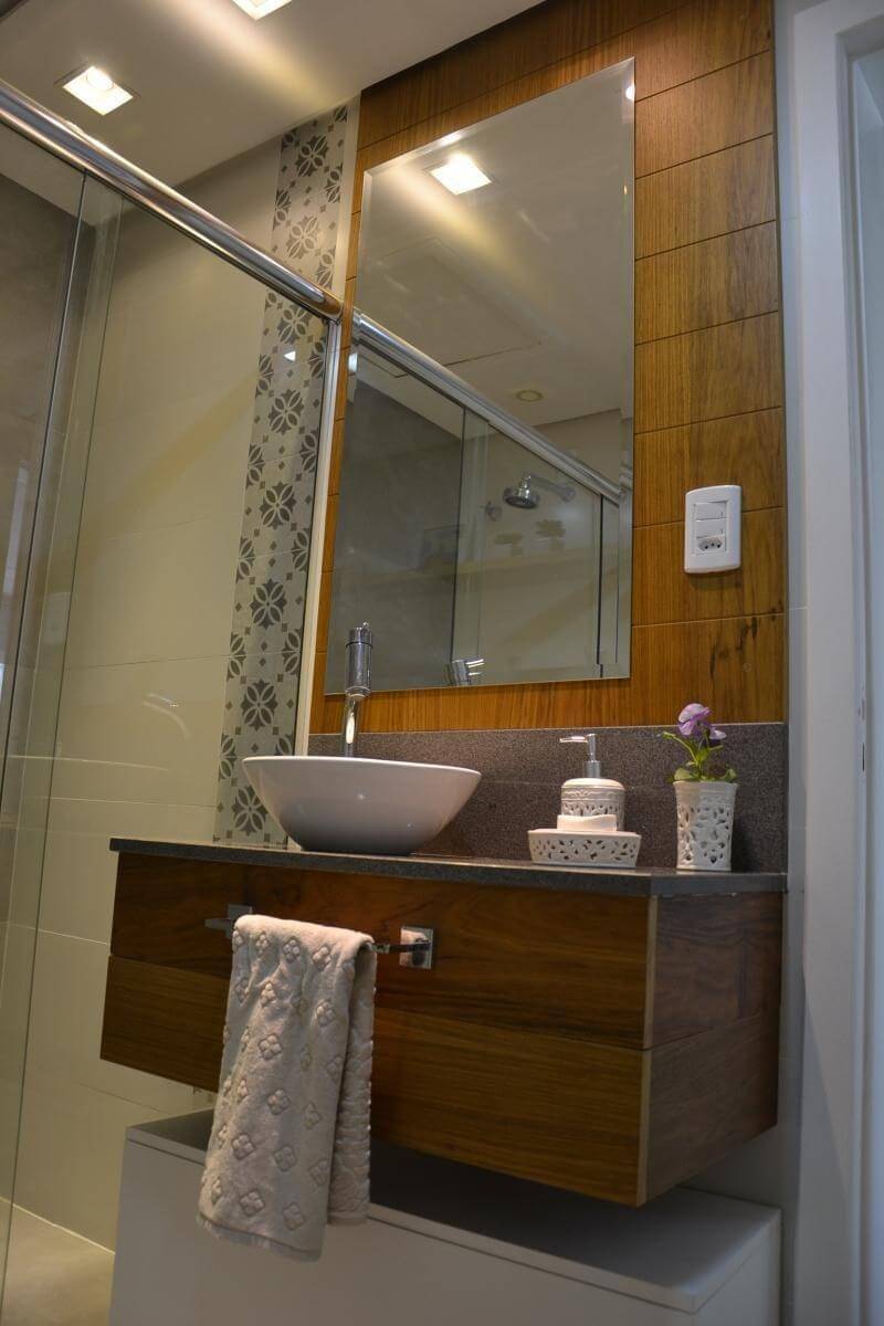 espelho para banheiro retangular com painel 501arquitetura 77537