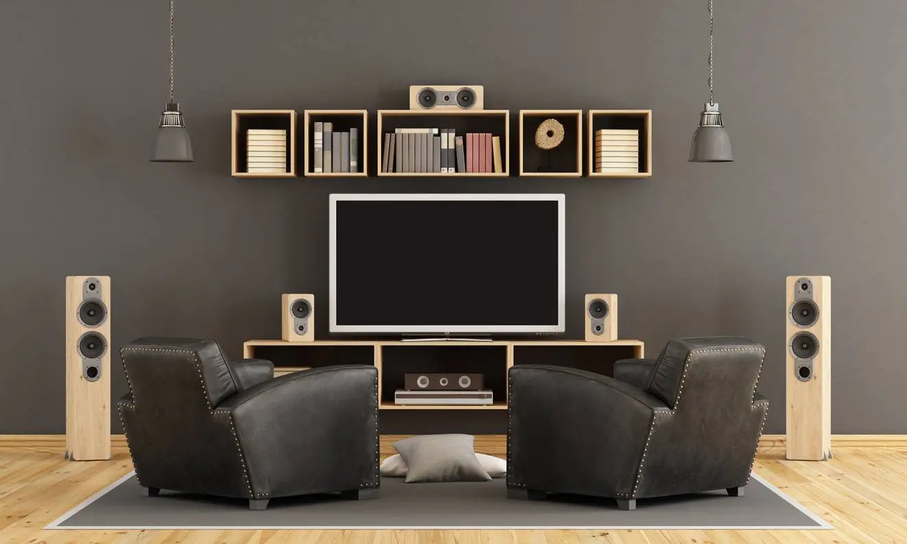 Decoração de dia dos pais - sala de tv com parede cinza