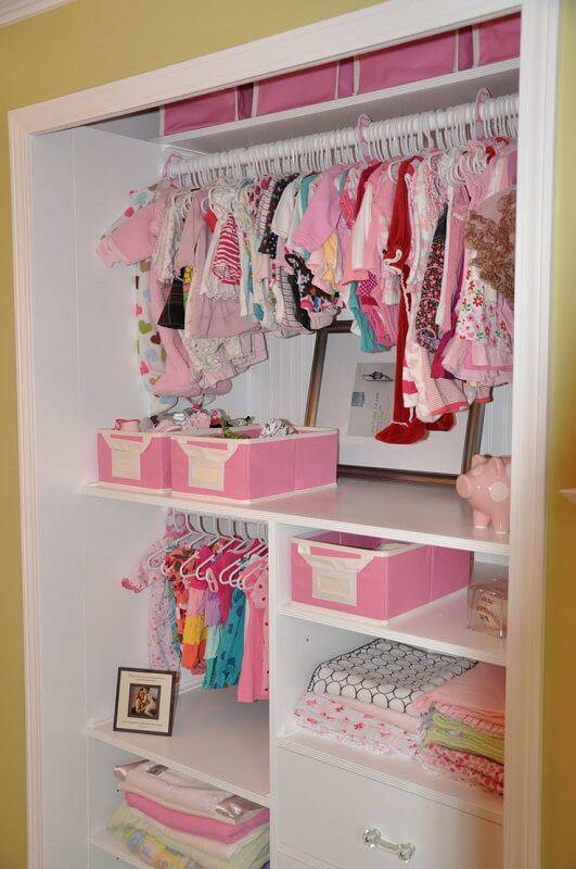 caixa organizadora guarda roupa de bebe