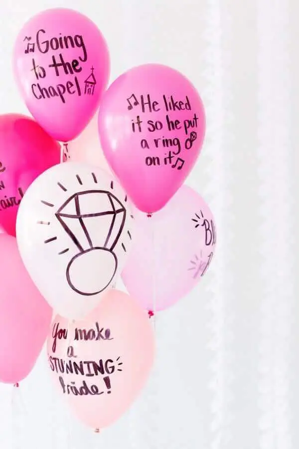 decoração de chá de panela com balões cor de rosa Foto Balloon Time