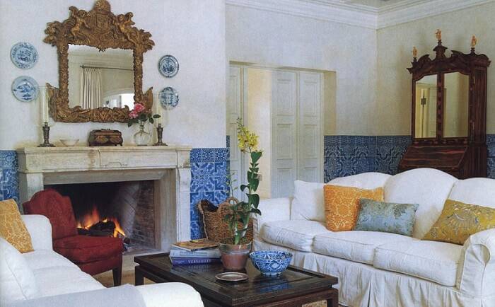 azulejo portugues sala de estar classica