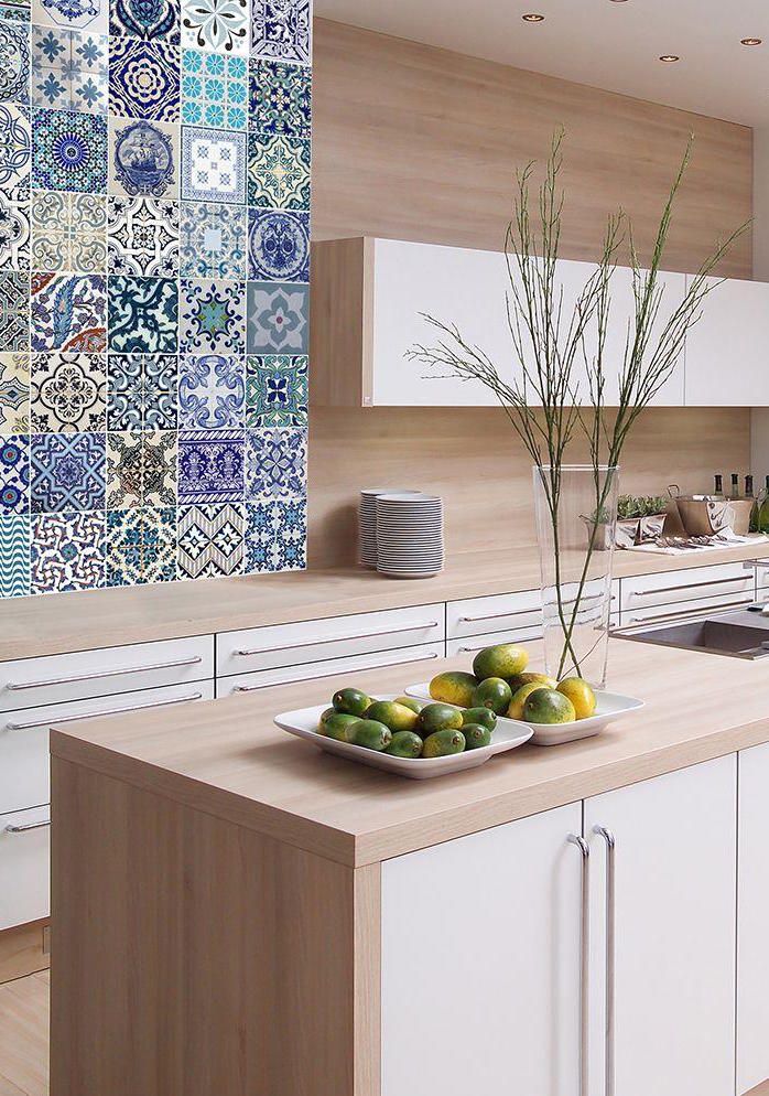 Cozinha com azulejo português