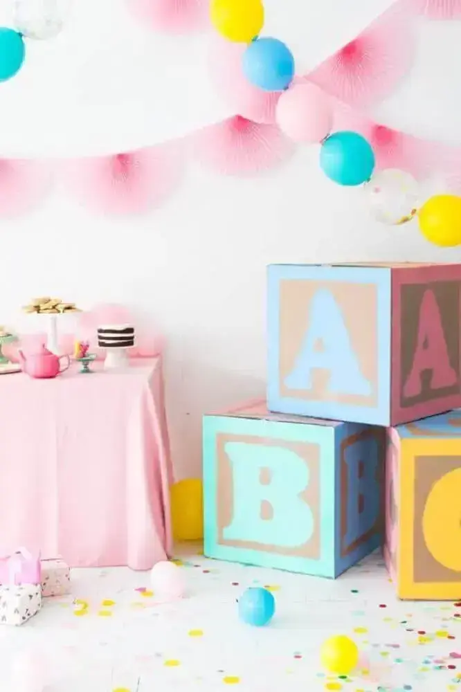 Colorful decoration for baby tea Foto Asset Project