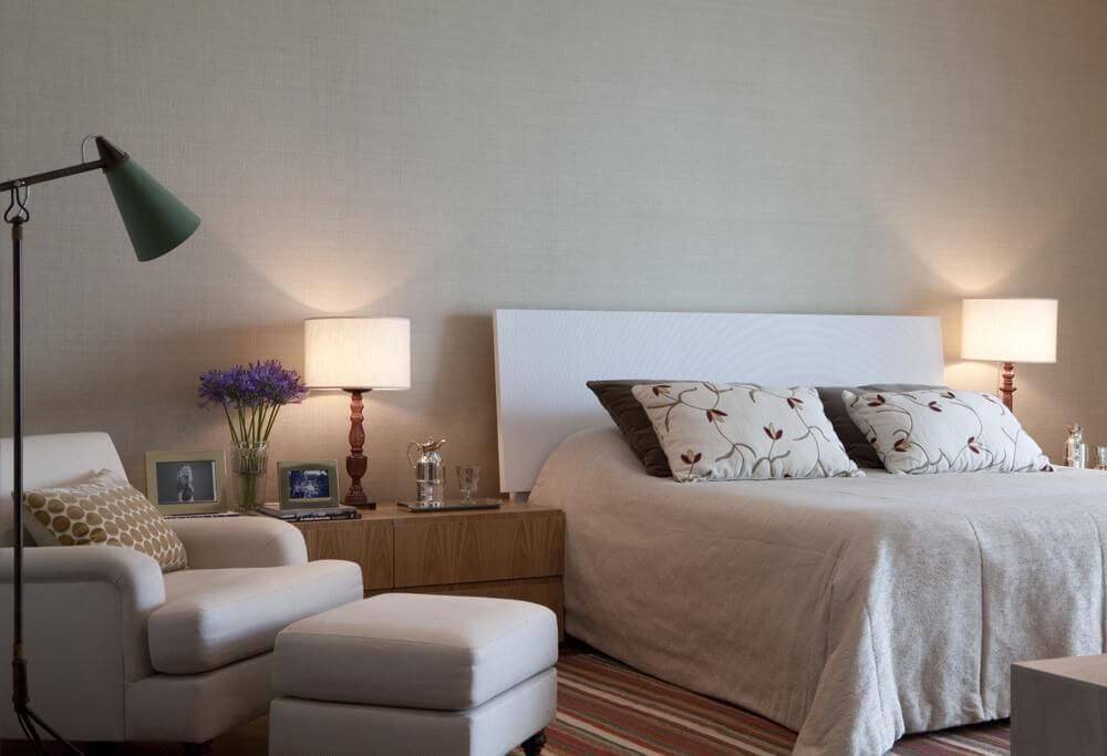 lampadas de led quarto de casal com abajur messa penna arquitetura e interiores 24200