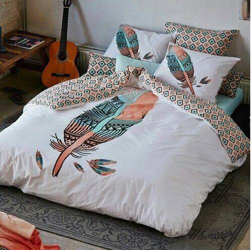 quarto hippie roupa de cama