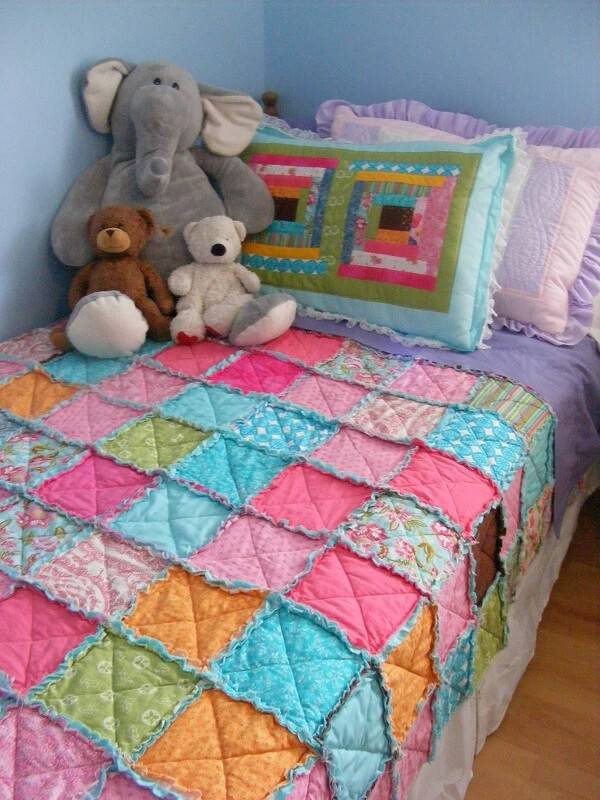 como fazer patchwork colcha de cama infantil