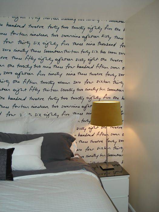 tecido para parede escrito quarto de casal