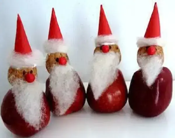 Santa Claus Christmas craft apple