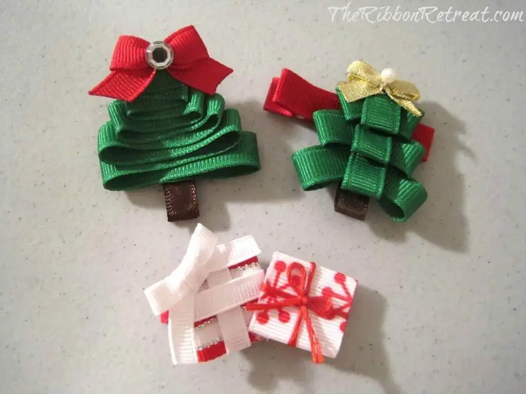 Como Fazer Laço de Natal Christmas-Tree-Ribbon-Sculpture