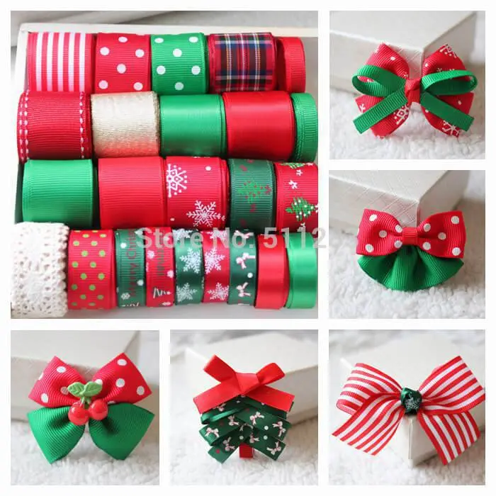 Como Fazer Laço de Natal style-ribbon-set-Christmas