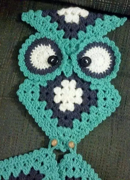 Coruja de Crochê--crochet-owls-pots