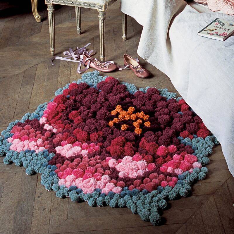 Como fazer tapete com desenho de flor