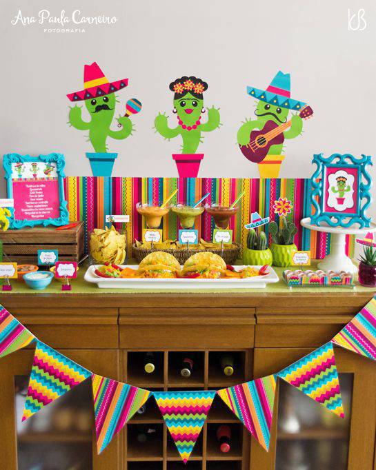 decoração de ano novo festa mexicana