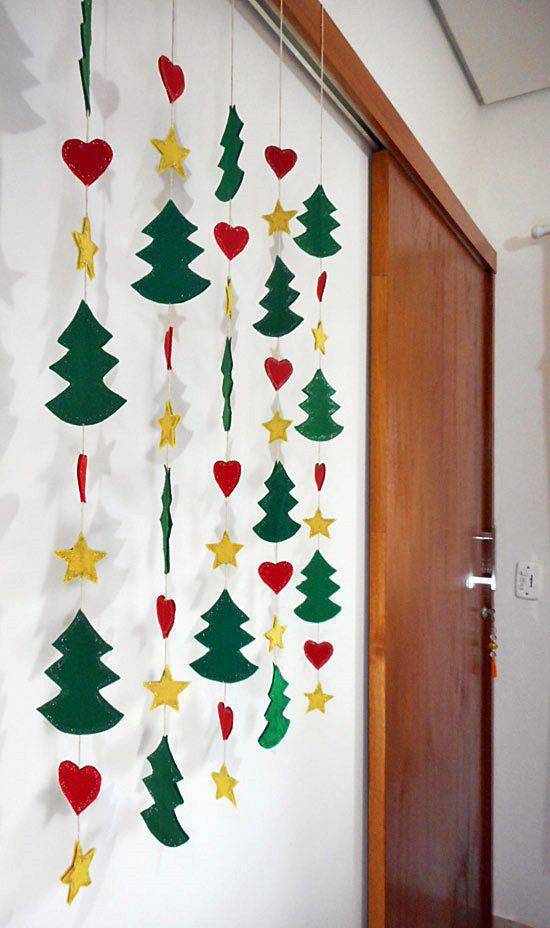 lembrancinha de natal com cortina de artesanato