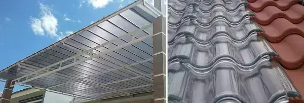 Tipos de telhas translúcidas de policarbonato e vidro