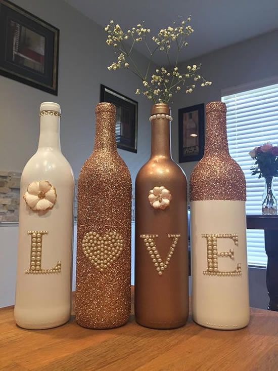 Garrafas Decoradas - garrafas decoradas para o natal 