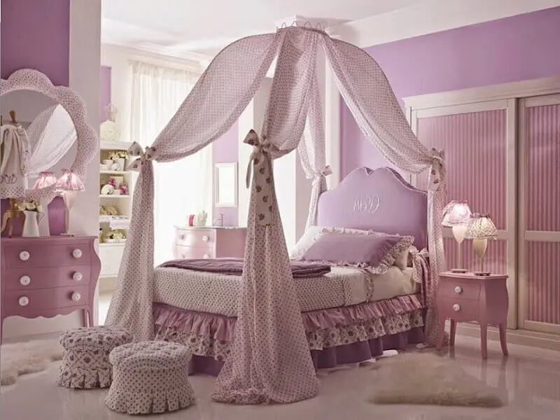 quarto de princesa em tom lilás