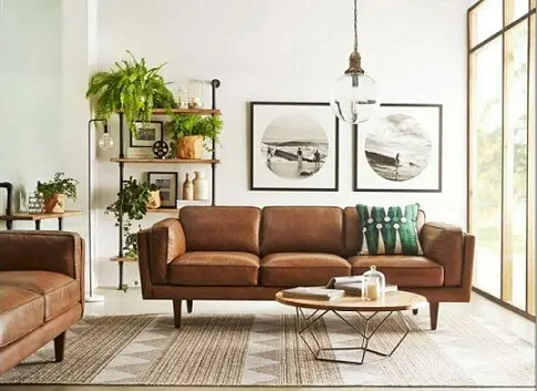 Casas modernas com sofás de couro
