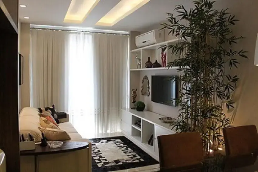 Decoração de apartamento pequeno com móveis planejados