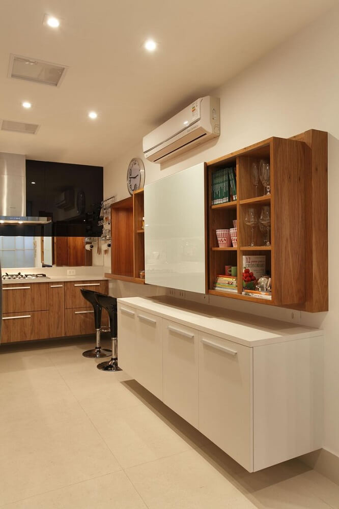 cozinha simples com nichos