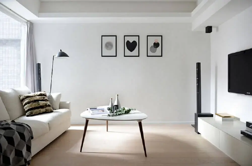 decoração simples para sala minimalista