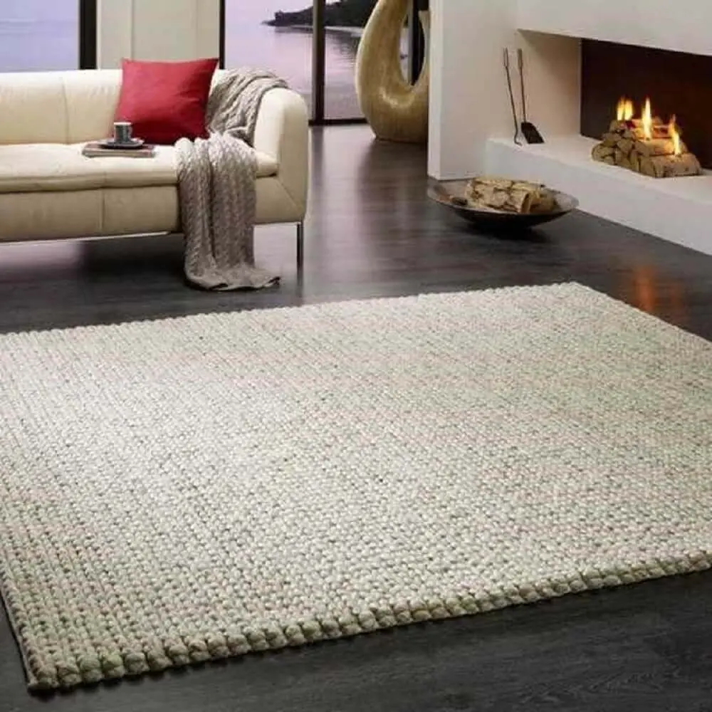 decoração sofisticada tapete de crochê quadrado.